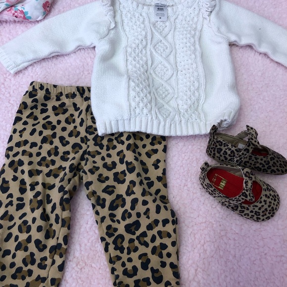 Carters leopard pant and knit sweater outfit - Picture 2 of 2